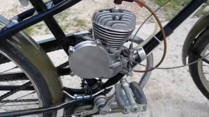 Запуск ,работа мопеда Рига-7
