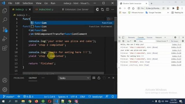 Generators in Java Script смотреть онлайн