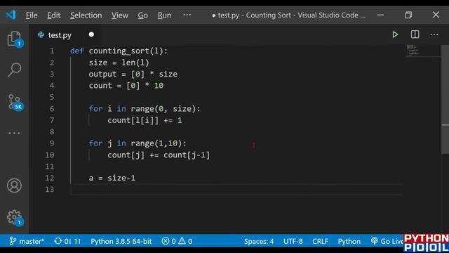 Counting Sort Algorithm in Python With Program смотреть онлайн