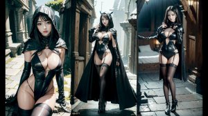 Ai Art Girls. Девушки-разбойницы в коже