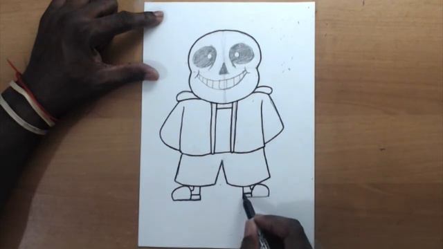 ART CLASS: How to draw SANS from UNDERTALE смотреть онлайн