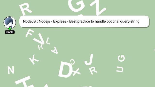 NodeJS : Nodejs - Express - Best practice to handle optional query-string parameters in API смотреть онлайн