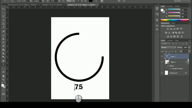Create Adjustable Circular Progress bar in Photoshop смотреть онлайн