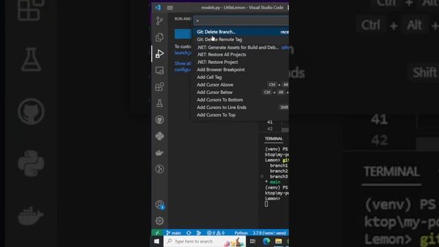 Delete branches easily with vscode смотреть онлайн