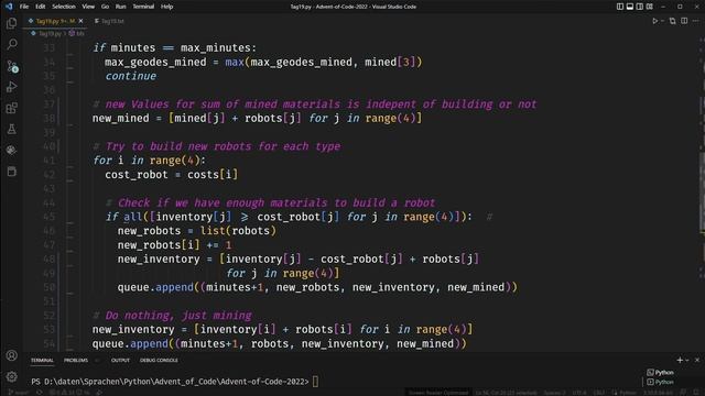 Advent of Code 2022 in Python, Tag 19 смотреть онлайн