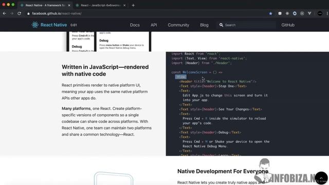 Урок 2 - Как работает React Native смотреть онлайн