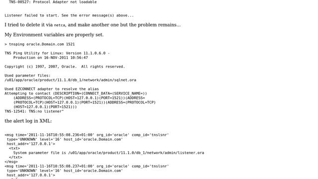 Oracle 11g Listener not working смотреть онлайн