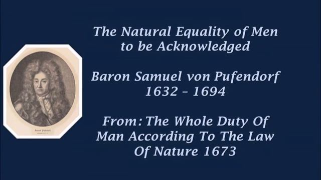 Samuel Pufendorf on equality 1673 смотреть онлайн