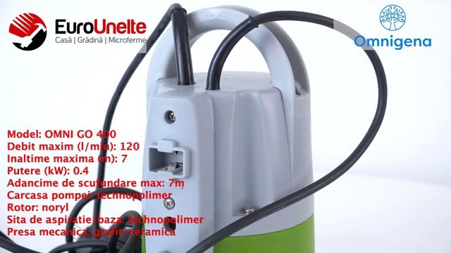 POMPA APA MURDARA OMNIGENA OMNI GO 400, 0.4KW, DEBIT 120L/MIN, H REFULARE 7M, SUBMERSIBILA смотреть онлайн