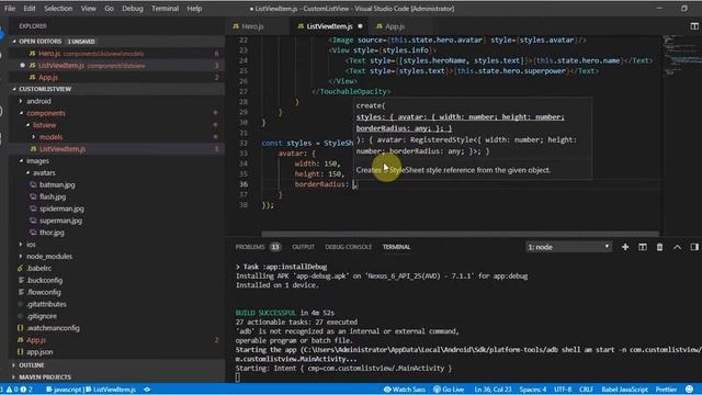 #15 Lets create your own listview in React Native смотреть онлайн