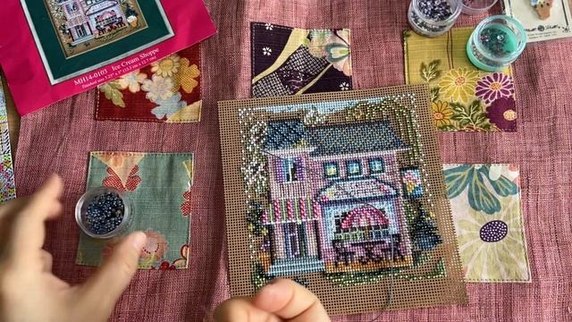 Flosstube 218: Stitch with me & FINISH Mill Hill - Ice Cream Shoppe 십자수 밀힐 킷 완성! (Summer Music) смотреть онлайн