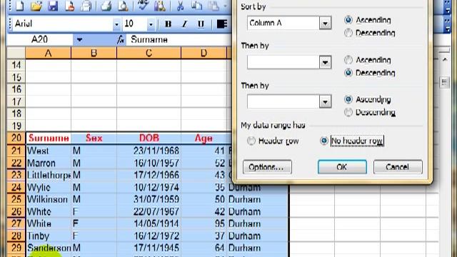 AM 4421 Sort data by multiple columns. Microsoft Excel 2003 ECDL Advanced ITQ3 смотреть онлайн