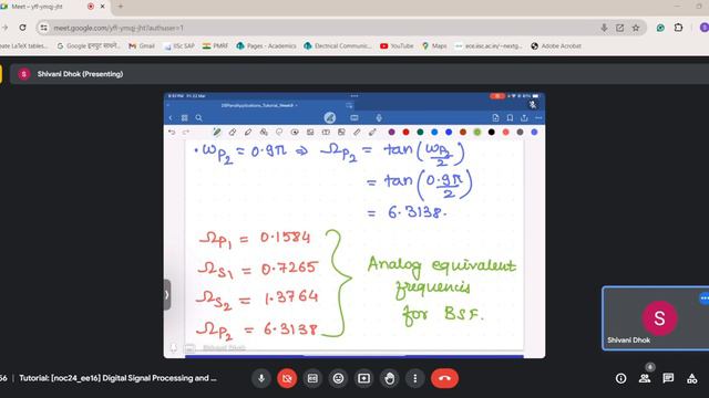 Week 9 || Solved Examples: Band Stop Digital and FIR Filter Design || NPTEL || DSP & Applications смотреть онлайн