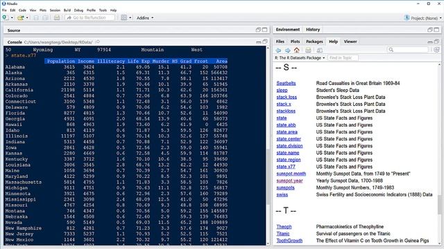 R语言入门和数据分析 15 内置数据集 смотреть онлайн