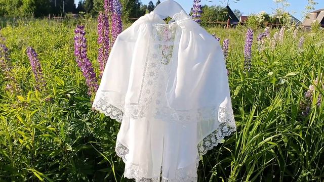 Накидка "Валентина" на венчание, крещение, для посещения храма смотреть онлайн