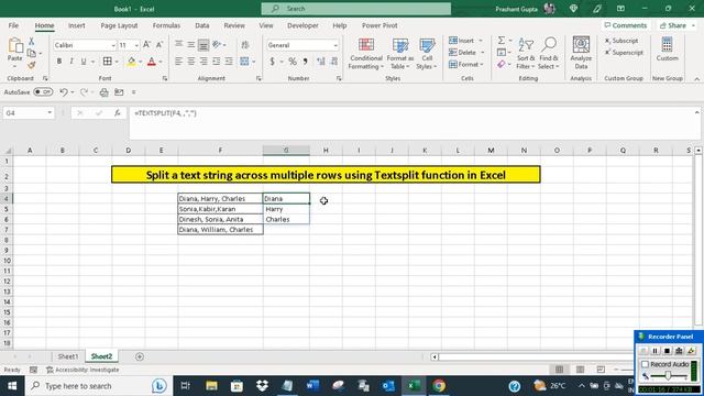 Split text strings across multiple rows using Textsplit function in Excel смотреть онлайн