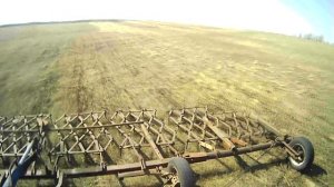 выехали боронить многолетние травы