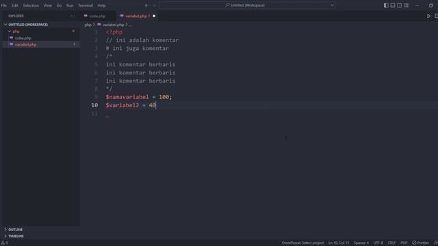 PHP pemula #1 Hello dunia dan deklarai variable/konstanta смотреть онлайн