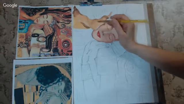 Картина “Поцелуй” Смешанная техника витражной росписи смотреть онлайн