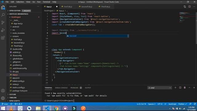 Bottom Tab Navigation in react native with a simple example| Navigation 5| 2020 | React Native смотреть онлайн