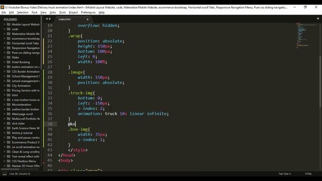 Delivery Truck Animation Using Only CSS | Simple CSS Animation Tutorial смотреть онлайн