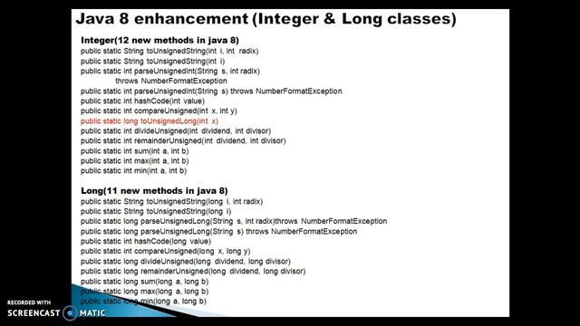 Java 8 Integer & Long Wrapper classes enhancements смотреть онлайн