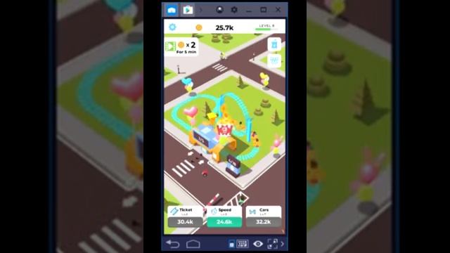 Idle Roller Coaster (Level 01-20) Beautiful Timelapse смотреть онлайн