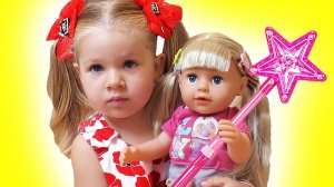 Baby Born doll and Diana play hide and seek, Baby doll kids toys play Диана