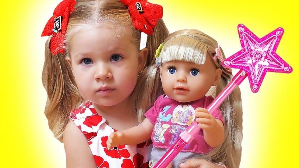 Baby Born doll and Diana play hide and seek, Baby doll kids toys play Диана