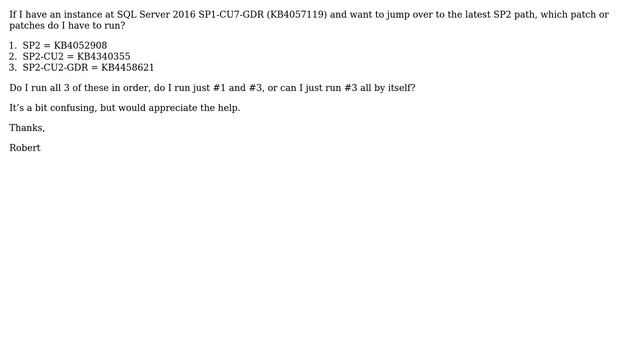 Databases: SQL Server Patching question смотреть онлайн