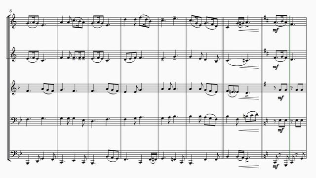 Silent Night - Stille Nacht - Franz Xaver Gruber | Brassquintet | Score and Sheet Music смотреть онлайн