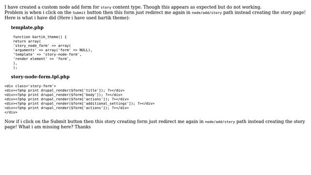 Drupal: Custom story-node-form.tpl.php not working смотреть онлайн