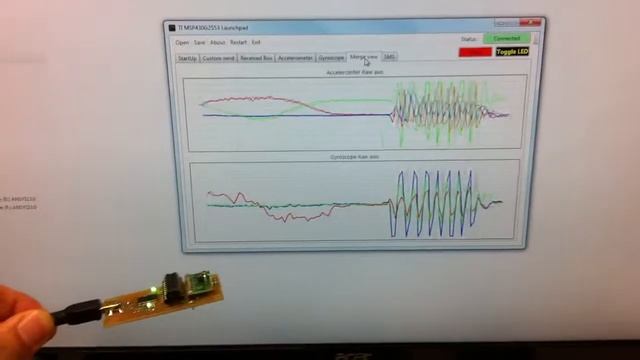 First Gyroscope / Accelerometer sampling via FTDI to C# program смотреть онлайн