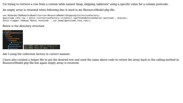 Magento: Recevied Empty array after using getItemsByColumnValue() collection method смотреть онлайн