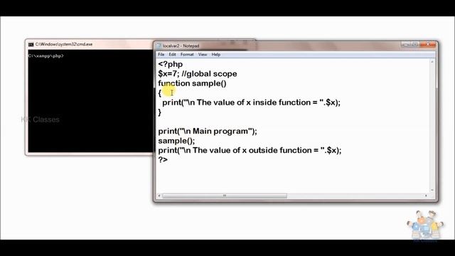 12th - CA - Chapter 5 - PHP Functions and Arrays - Part 3 - Variable Scopes. смотреть онлайн