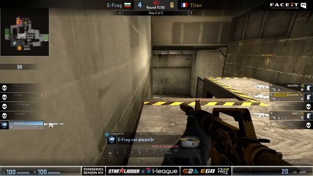 CS GO - E Frag vs Titan #Cache Map 2 - SL i League StarSeries XIV 2015 смотреть онлайн