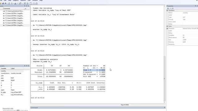 Summary of Interpreting a Regression Output from Stata смотреть онлайн