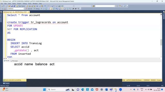 SQL Trigger with simple Example смотреть онлайн