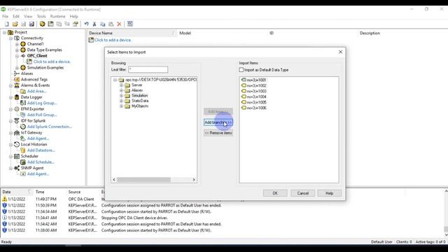 008 | How To Use OPC-UA Client Driver In KEPServerEX V6 |