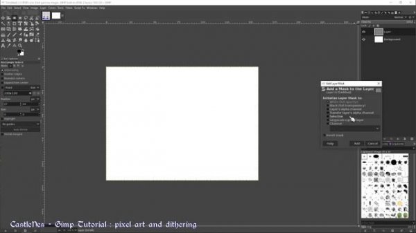Gimp / pixel art tutorial 2: pixel art and dithering