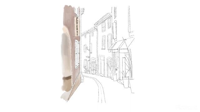 Easy urban sketching in procreate for beginners | Using only procreate default brushes, France смотреть онлайн