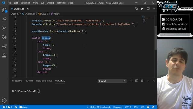 SWITCH case - Curso Programação Completo C# - Aula 15 смотреть онлайн