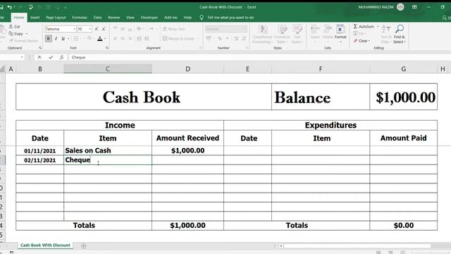 how to create a cash book in excel || how to make cash book in excel || cash book in excel || cash смотреть онлайн