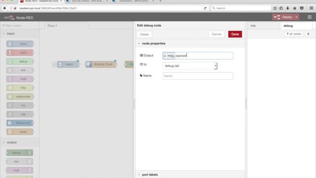 Train TJBot to Analyze Language Tones in Node-RED смотреть онлайн