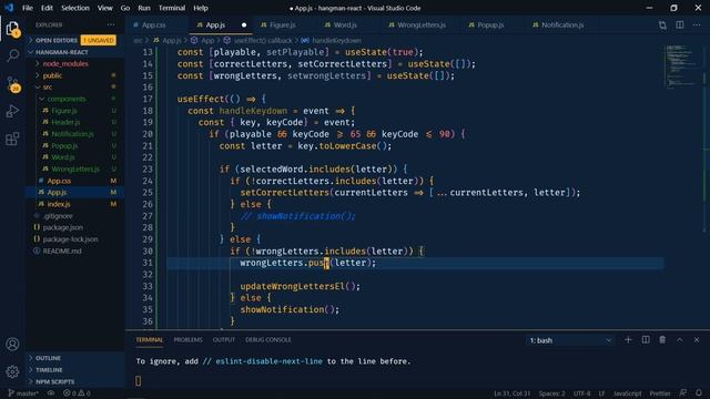 Build Hangman With React смотреть онлайн