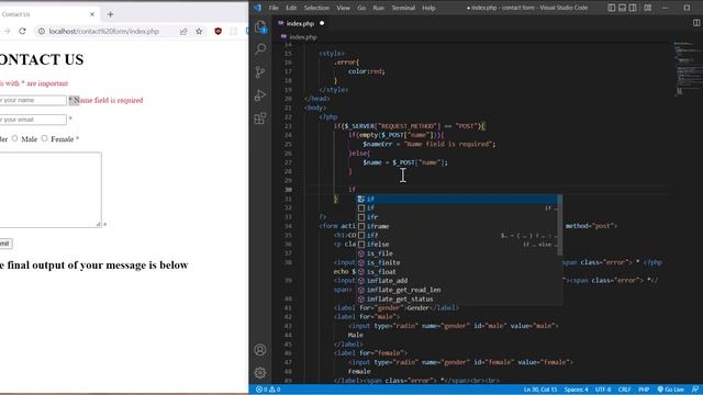 32. PHP Form Project: Checking For Errors смотреть онлайн