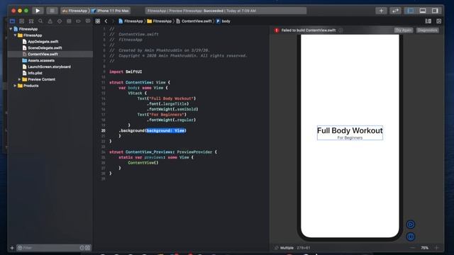 How to Build an App For Beginners - Fitness App | Part 1 | IOS смотреть онлайн