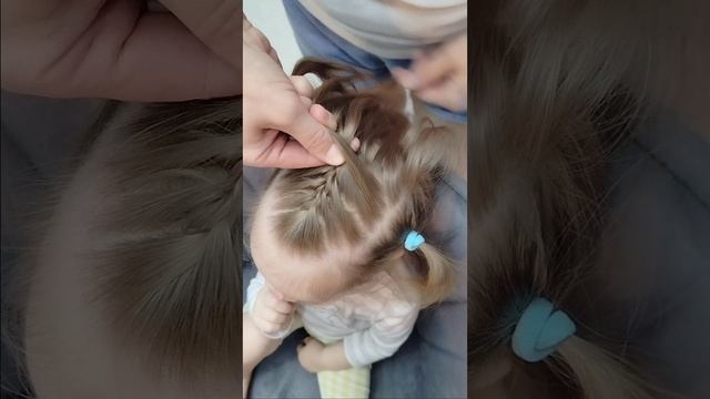 Простая косичка для малышки #shorts #косички #катюшины_косички #косички_для_маленьких #простые_косы