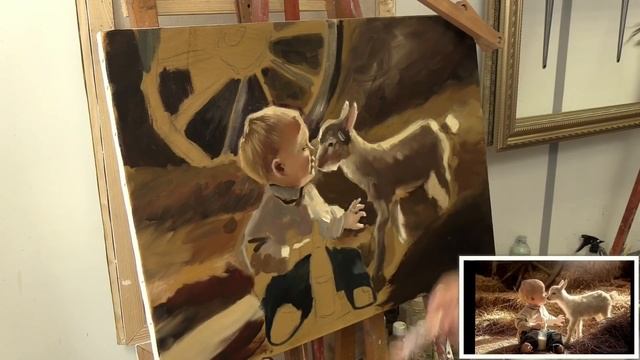 Мальчишки. Мастер-класс масляной живописи в Москве. A boy and a goat. Workshops. Allaprima смотреть онлайн