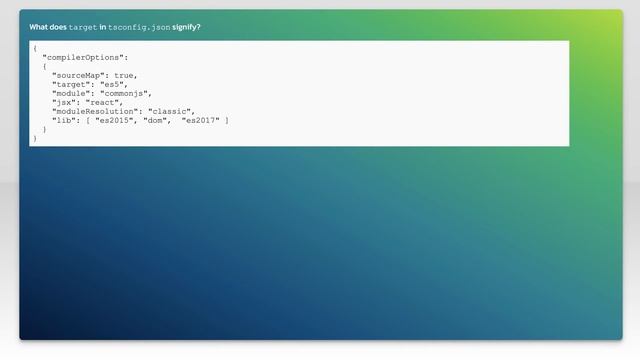 What is target in tsconfig.json for? смотреть онлайн